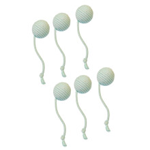 6PCS Sisal Balls for Cats Teasing Chasing-Single tail mint gre