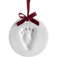 Creatore di ornamenti con impronte di manine di neonati, ornamento creativo da appendere per neonati, argilla sicura e atossica ad asciugatura