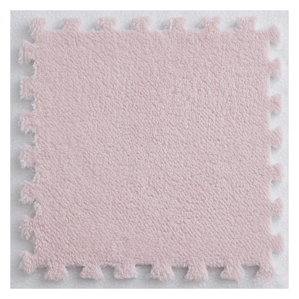 30 Pcs Light Pink Interlocking Foam Mats 12X12 Eva Foam Floor Tiles Soft Plush Carpet Tiles With Border 9105992495542