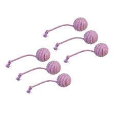 Cats Teaser Balls Cotton Rope Toy Boredom-single tail grape pu