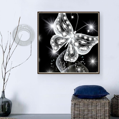 Κιτ σταυροβελονιάς με πεταλούδες, ζωντανά και ρεαλιστικά κιτ κεντήματος DIY για 2