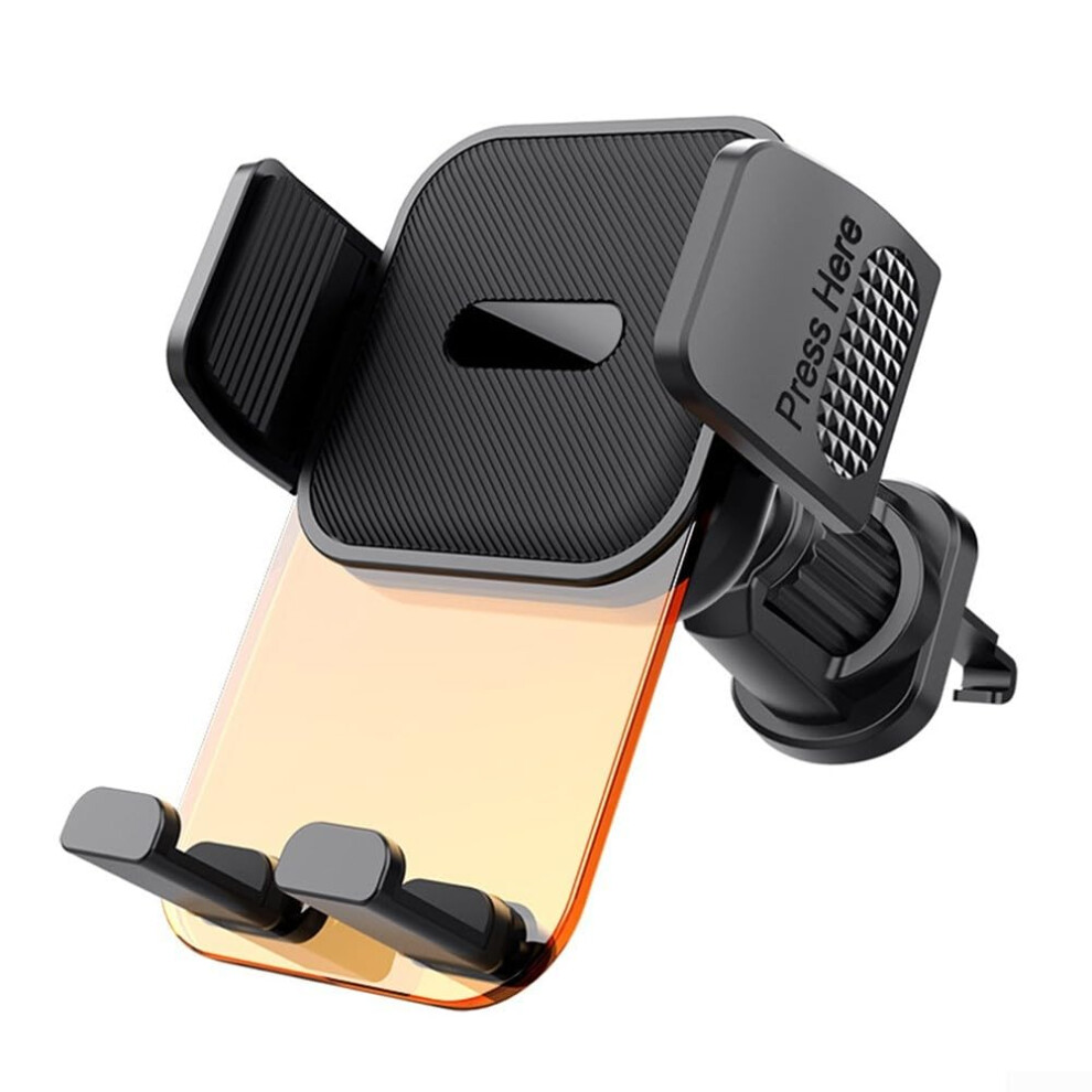 Car Air Vent Phone Holder Clip 360Degree Rotation Nonslip Grip For Smartphone & Gps Mount Fits Most Vehicles Orange 9067246096533