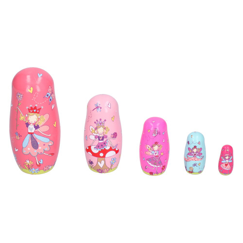Ρωσικές χειροποίητες ξύλινες κούκλες με φωτεινό, λαμπερό φινίρισμα, κούκλες