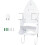 SpaceSaving Iron & Accessories Wall Shelf White Finish WallMounted With Hooks 5