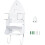 SpaceSaving Iron & Accessories Wall Shelf White Finish WallMounted With Hooks 4