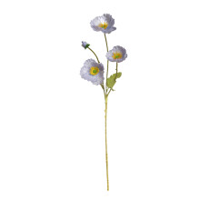 Wedding Decor Silk Flowers, Real Touch Artificial Poppy Flowers for Flexible Wire Stem Poppies (1 Piece)