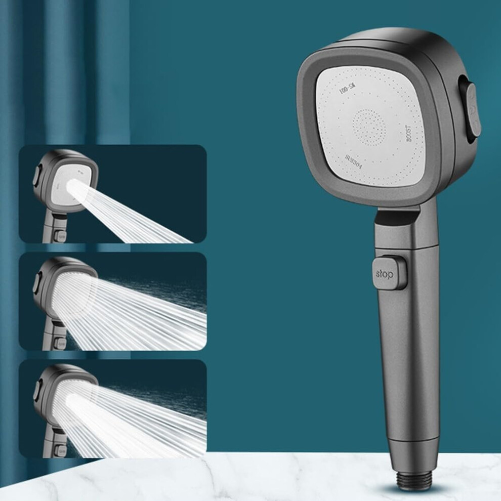 Shower Head With Stop Button Pressure Watersaving Universal Fit For Home Bathroom Use 9323874241371