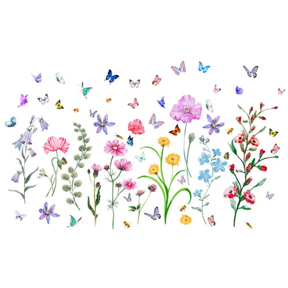 Peel and Stick Wall Art for Nursery Decor, Removable Wall Decals with Waterproof Easy to Apply Technology, Floral Wall Stickers Eco-Friendly Vinyl Mur