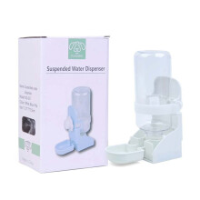 Hanging Pet Feeder Waterer Automatic Food And Water Dispenser For Pets White Dog Bowl