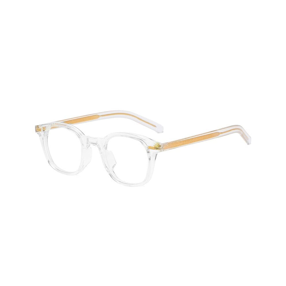 Blue/Light Classic Anti Uv Eyewear Round Reading Glasses Blocking Computer Glasses Diopter +0.00 Transparent