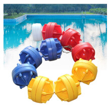 Adjustable Pool Safety Rope With Floats 5.91 Inch Diameter Nylon 6.56 Ft Length Indoor Outdoor Red Green Blue
