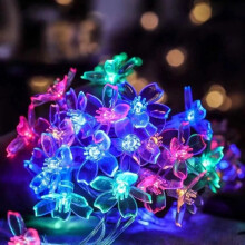 LED Star Ambient Light Ball String Lights 3M, 20 LED, BatteryOperated Cherry Blossom Warm Color, Flash And Steady On