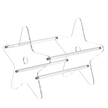 Clear Acrylic Vinyl Record Storage Rack 2 Pack CD Holder Display Stand Desk Accessory 11.8x11.4x11 In Transparent