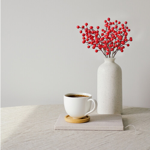 Artificial Red Berry Stems28cm & 38cm7-Pack 1