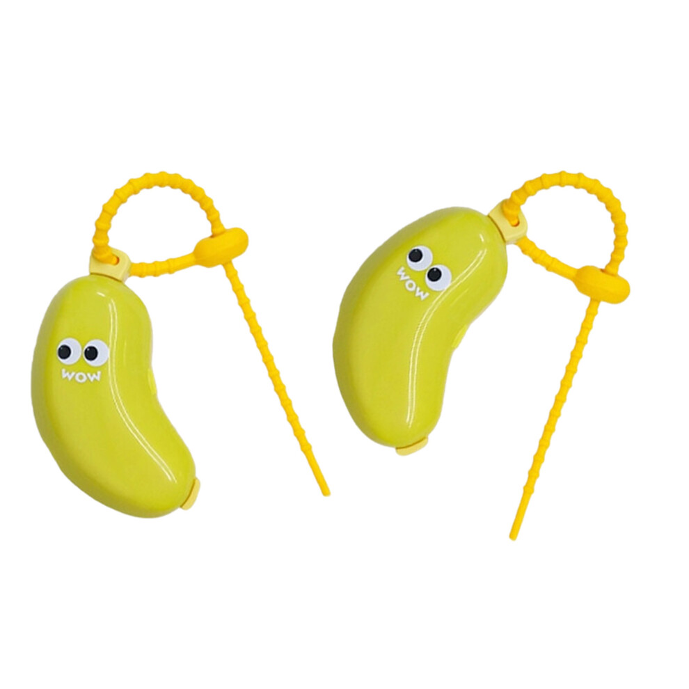 2PCS Travel Toothbrush Head Holder with Banana Shape Washable-2