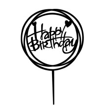Conjunto de decoração de bolo para celebrações inesquecíveis, elegantes enfeites de bolo com inscrição "Feliz Aniversário", detalhes