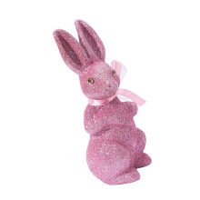 User Friendly Foam Easters Rabbit Ornament Glittering-Pink