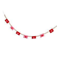 Valentijnsdag Bunting Ornament Eenvoudig te monteren Houten