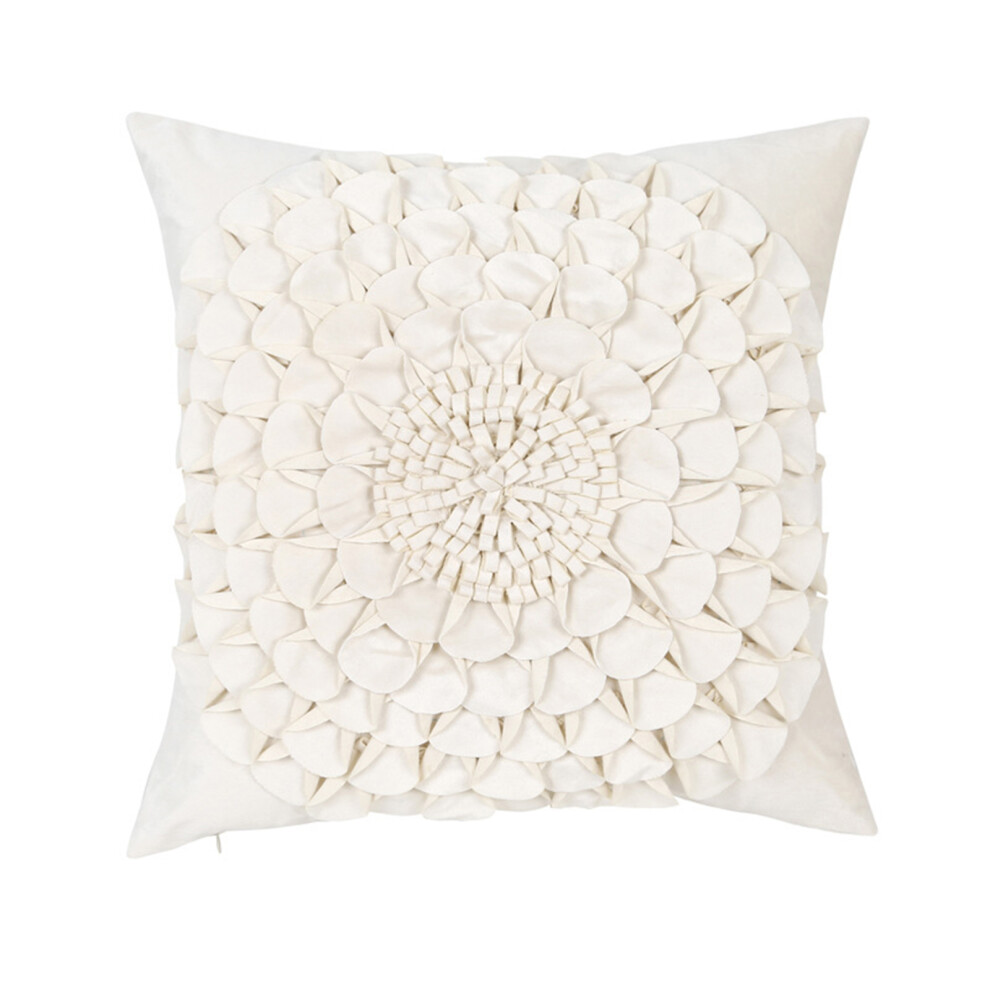 Polyester Velvets Florals Pillow Cover for Beautiful and-White