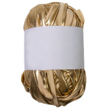 43.74yd Metallic Tshirt Yarn Fabric Cloth Knitting-gold color