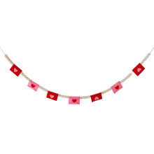 Décoration de banderole en feutre perlé en bois, facile à