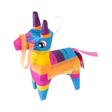 Fiesta Spirit: Mexikanische Mini-Piñata-Dekorationen, Partyzubehör zum Cinco de Mayo, Accessoires zum Tag der Toten, Regenbogen-Lama-Piñata-Set,