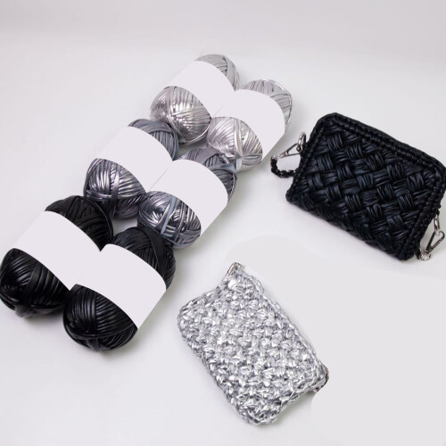 6 Pcs Polyester Yarn Fabric Cloth Knitting-brown green black 1