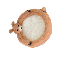 Natural Wool Felt Heat Insulating Coaster Animal Shape-7