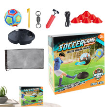 Youth Soccer Training Equipment Elastic Rope Kit, Bouncable Ball In Bag, Practice Equipment For Passes And Drills