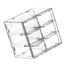 Clear Acrylic Multiple Layer Drawer Display-Six square trumpet