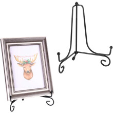 Cavalete de exibição com largura ajustável, 30 cm (12 polegadas), suporte de placa de ferro antiderrapante, suporte clássico com revestimento