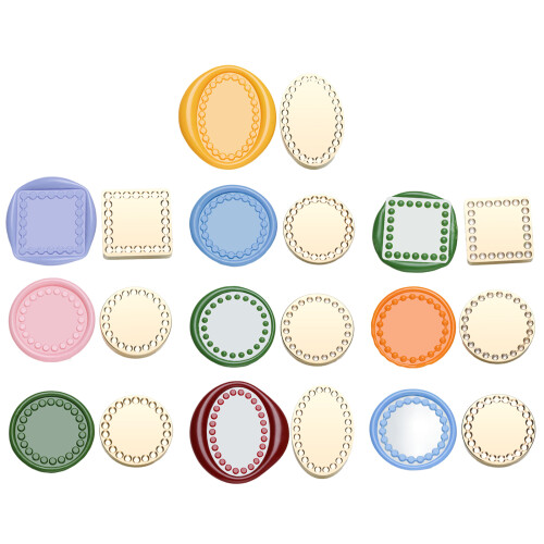 Seal Stamp Head with Unique Pattern for-Drip tambourine 3.5c 2