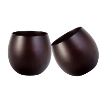 Lot de 2 gobelets à boire en bois acide, sain et sûr, sans-D