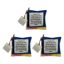 Sac cadeau en tissu coloré avec des phrases de bénédiction-B