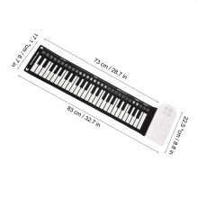 Tragbares 49-Tasten-Roll-up-Piano für Kinder, Leichtes weißes Musikinstrument