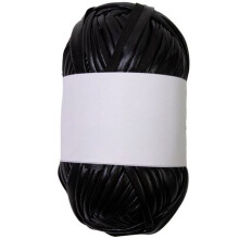 Fabric Crochet Cloth Glossing Tshirt Yarn for Crocheting-Black
