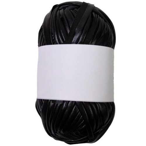 Fabric Crochet Cloth Glossing Tshirt Yarn for Crocheting-Black