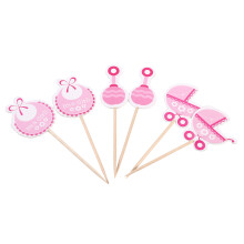 18 Stück Mädchen Baby Shower Cupcake Topper Rosa Blau Kinder Geburtstag Dekorationen