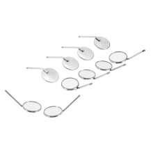 10 Stück Dentalmundspiegel 4# Edelstahl | 4,5 cm, Silber