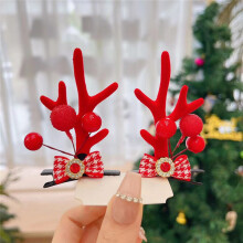 Accessoires de cheveux festifs, pinces à cheveux en forme de bois de cerf à paillettes scintillantes, parfaites pour les fêtes de fin d'année,