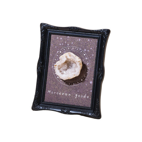 Decorsative Natural Crystal Stone Display Photo-agate geode