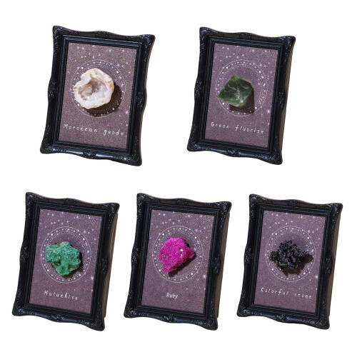 Decorsative Natural Crystal Stone Display Photo-agate geode 1