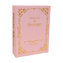 Photo Album 4x6 Handcover Mini Photobook Slip-Pink hot stamping