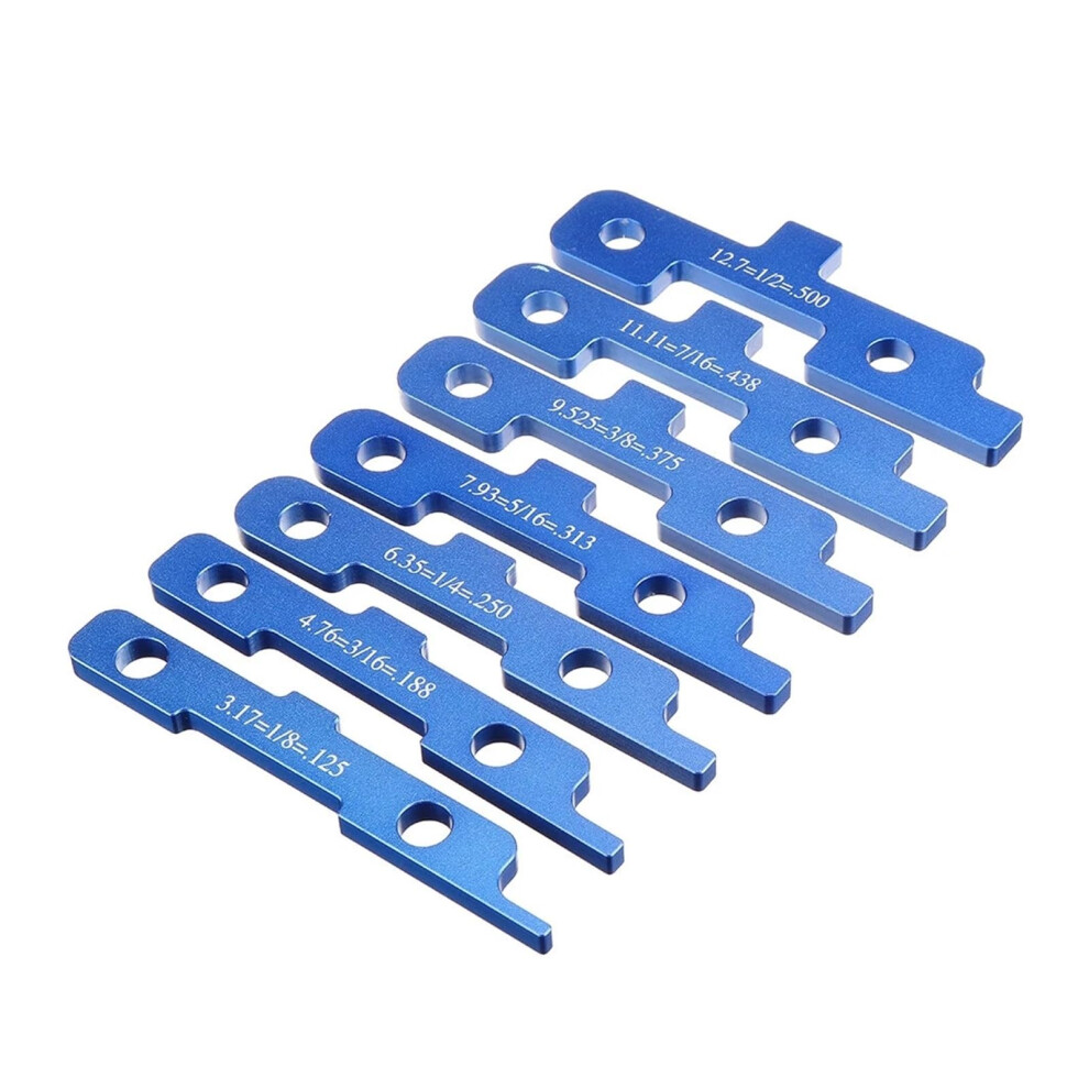 Gauge Blocks 7Piece Aluminum Setup Block Set For Woodworking Height Gauge Router Setup Table Saw Miter Gauge Tool Box 9105992502738