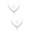 2 Pièces Ensemble Et Boucles D’Oreilles Argenté 7