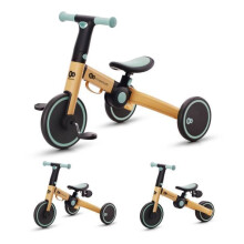 Triciclo a Pedali 3 in 1 Kinderkraft 4TRIKE, Bicicletta Trotter, Balance Bike, Pieghevole, Leggero, Telaio in Alluminio, 12 Mesi a 5 Anni, Miele