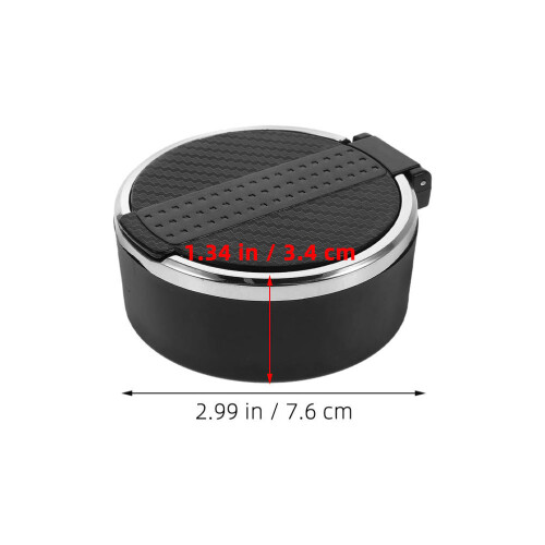 2Pièces Cendrier ABS Noir Anti- Et Sans Odeur Compact 2