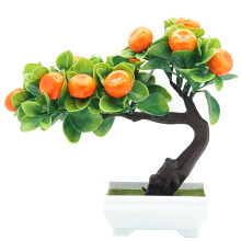 Hjemmekontorindretning Ferskentræplante, Kunstig Bonsai Med Livlig Imiteret Frugt, Elegant Farve Høj Kvalitet Plast, Fantastisk Udførelse, Holdbar