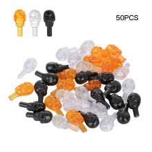 Charming Christmas Tree Illumination, Ceramic Christmas Tree Lights, High-Quality Plastic Multi-Colored Twists, For Holiday Decorations (50 Pieces)