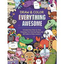 Draw and Color Everything Awesome by Leon Romer Paperback Book